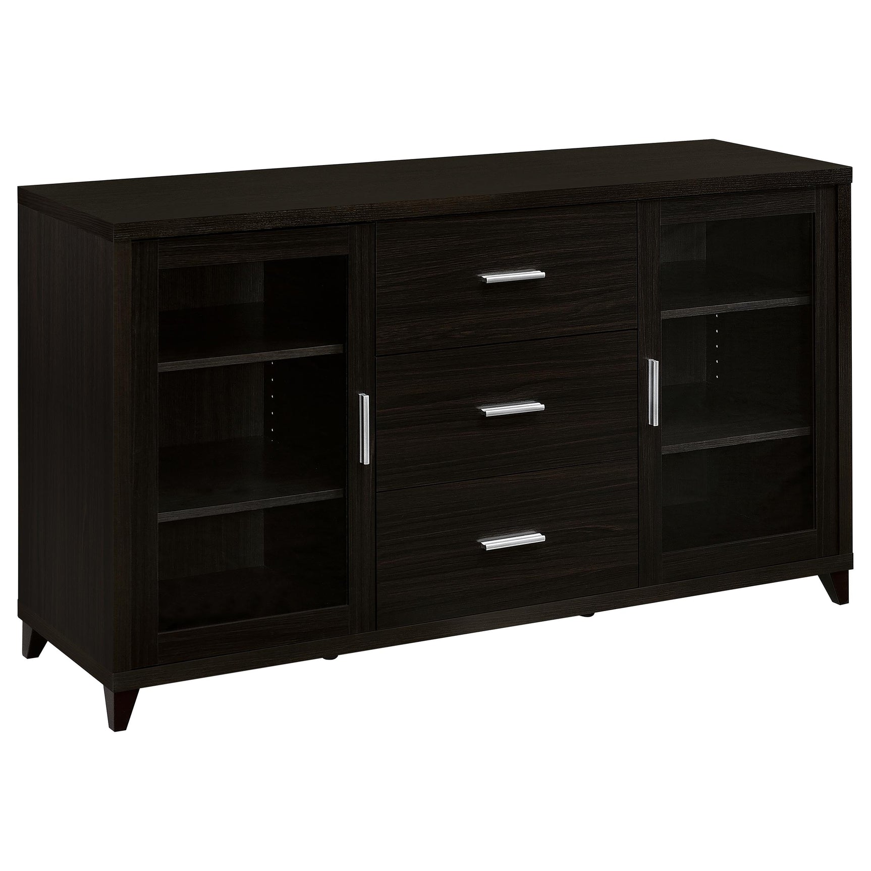 Tampa Furniture Outlet - Coaster - Lewes 2-door Engineered Wood 60-inch TV Stand Cappuccino - 700881