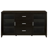 Lewes 2-door Engineered Wood 60-inch TV Stand Cappuccino - Tampa Furniture Outlet