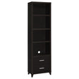 Tampa Furniture Outlet - Coaster - Lewes 4-shelf Engineered Wood Media Tower Cappuccino - 700882