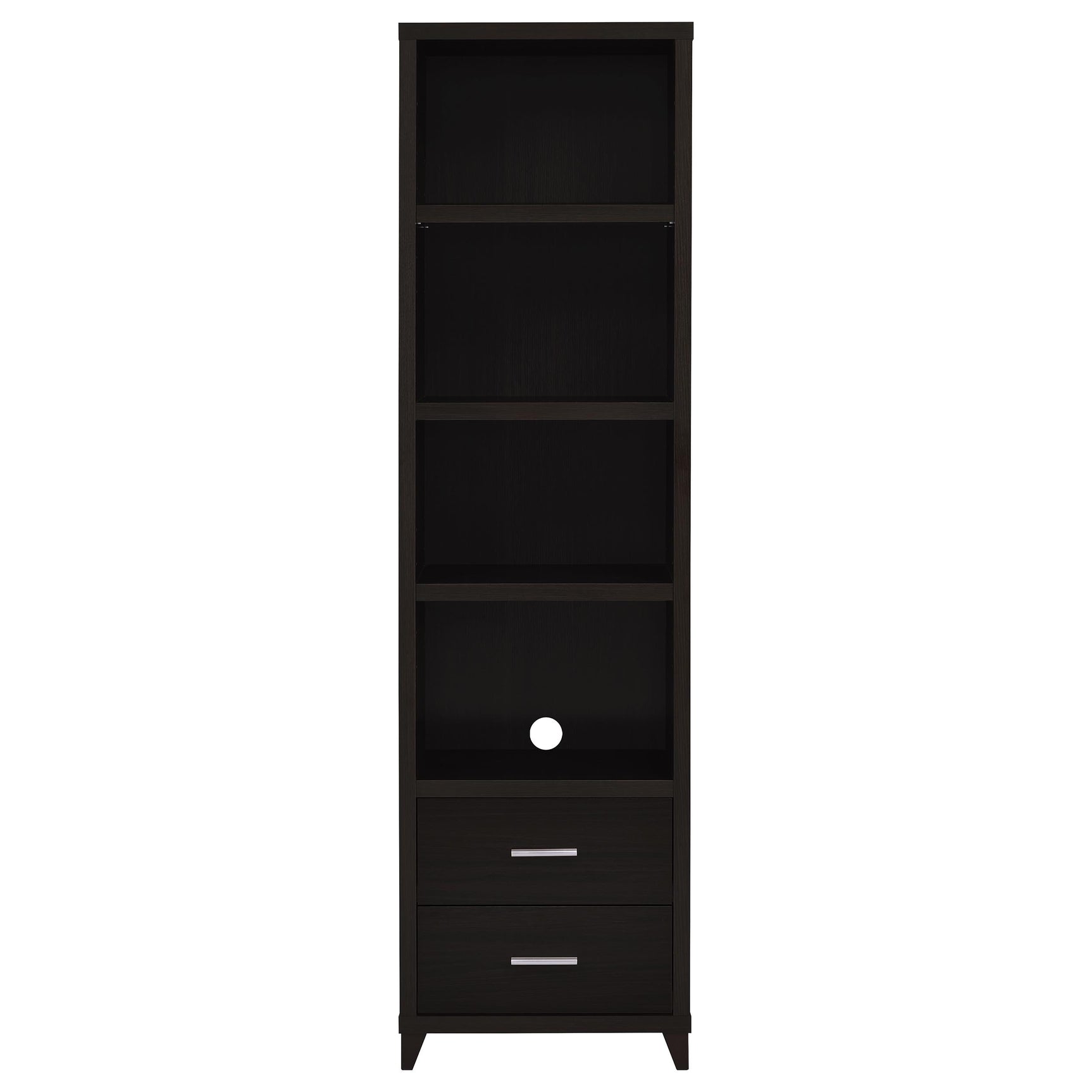 Lewes 4-shelf Engineered Wood Media Tower Cappuccino - Tampa Furniture Outlet