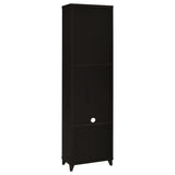 Lewes 4-shelf Engineered Wood Media Tower Cappuccino - Tampa Furniture Outlet