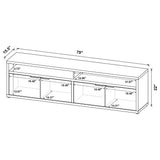 Tabby 79-inch 4-door Engineered Wood TV Stand Media Console Mango