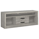 Burke 3-piece 59-inch TV Entertainment Center Grey Driftwood - Tampa Furniture Outlet