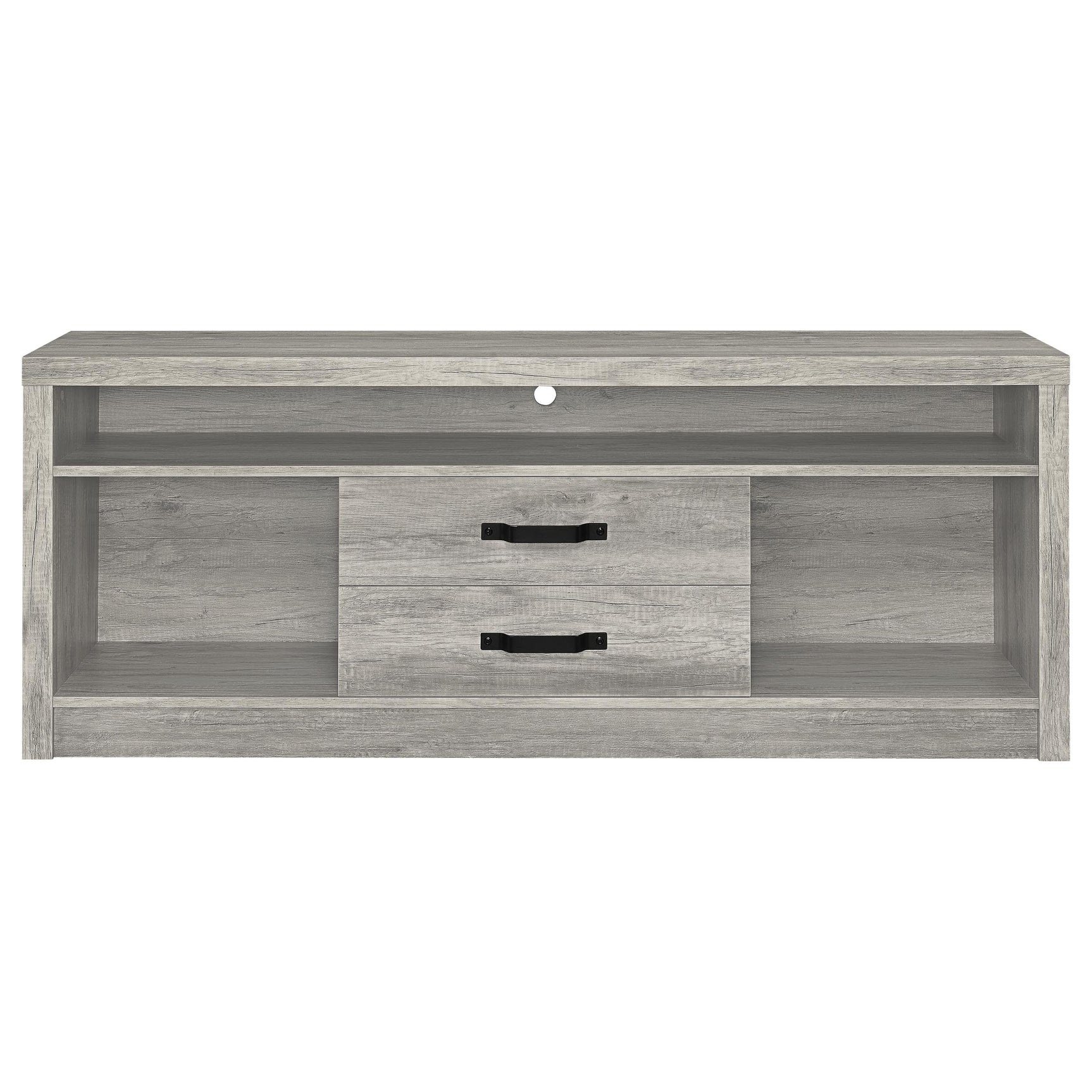 Burke 3-piece 59-inch TV Entertainment Center Grey Driftwood - Tampa Furniture Outlet