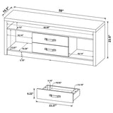 Burke 3-piece 59-inch TV Entertainment Center Grey Driftwood - Tampa Furniture Outlet