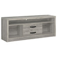 Tampa Furniture Outlet - Coaster - Burke 2-drawer Engineered Wood 59-inch TV Stand Grey Driftwood - 701024