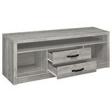 Burke 2-drawer Engineered Wood 59-inch TV Stand Grey Driftwood - Tampa Furniture Outlet