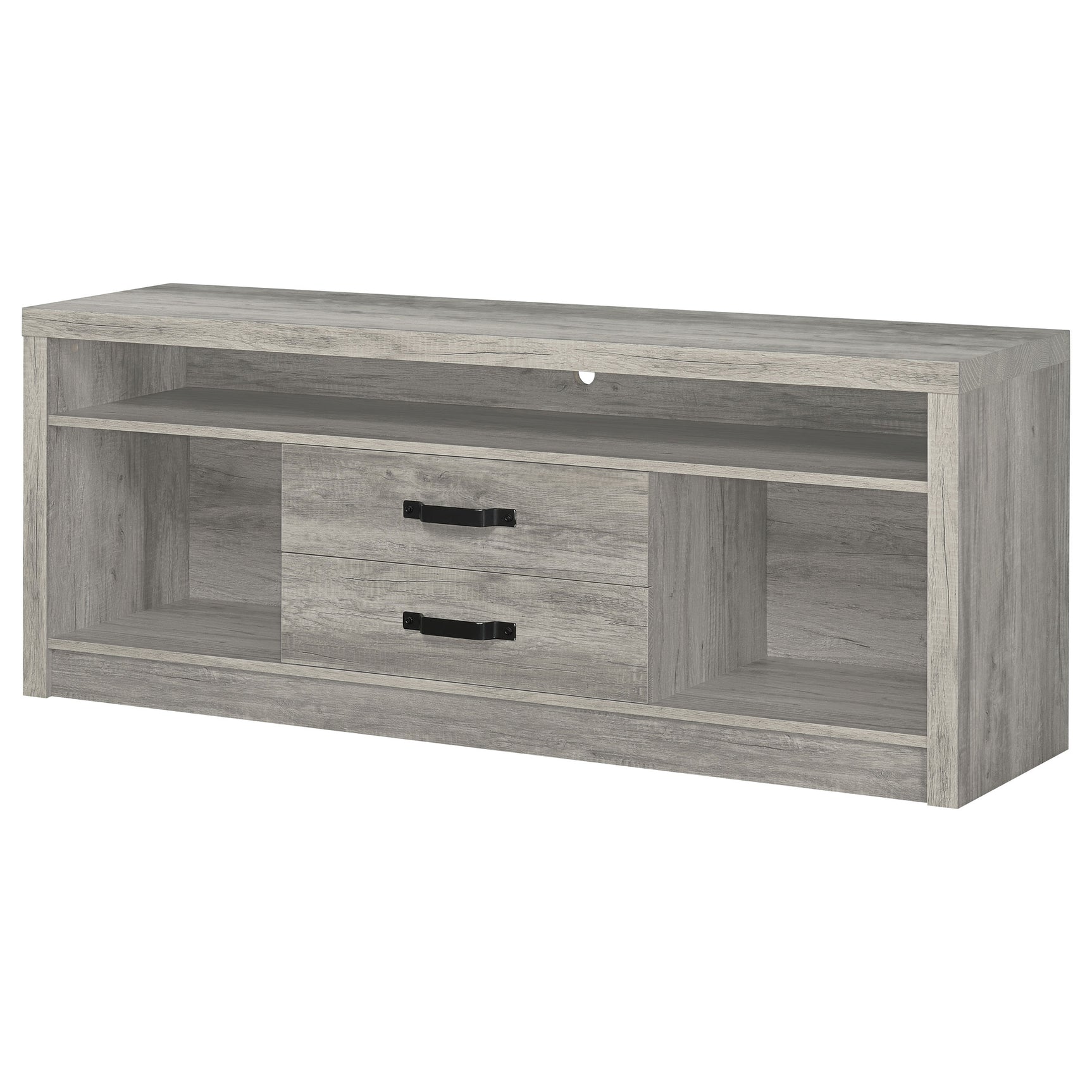 Burke 2-drawer Engineered Wood 59-inch TV Stand Grey Driftwood - Tampa Furniture Outlet