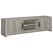 Tampa Furniture Outlet - Coaster - Burke 2-door Engineered Wood 71-inch TV Stand Grey Driftwood - 701025