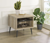 Welsh Square Engineered Wood Side End Table Distressed Pine - Tampa Furniture Outlet