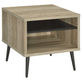 Tampa Furniture Outlet - Coaster - Welsh Square Engineered Wood Side End Table Distressed Pine - 701037