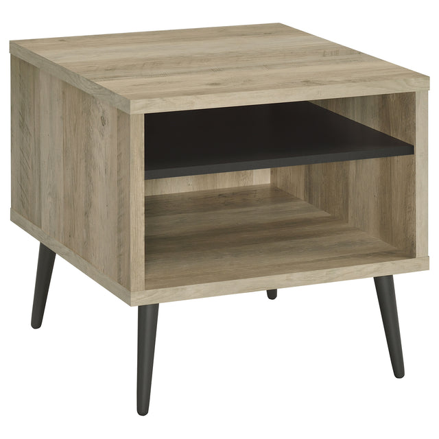 Tampa Furniture Outlet - Coaster - Welsh Square Engineered Wood Side End Table Distressed Pine - 701037