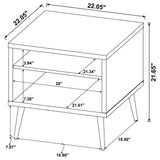 Welsh Square Engineered Wood Side End Table Distressed Pine - Tampa Furniture Outlet