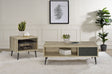 Tampa Furniture Outlet - Coaster - Welsh 2-piece Coffee and End Table Set Distressed Pine - 701038-S2