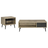 Welsh 2-piece Coffee and End Table Set Distressed Pine - Tampa Furniture Outlet
