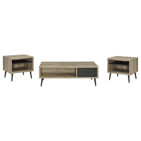 Welsh 3-piece Coffee and End Table Set Distressed Pine - Tampa Furniture Outlet