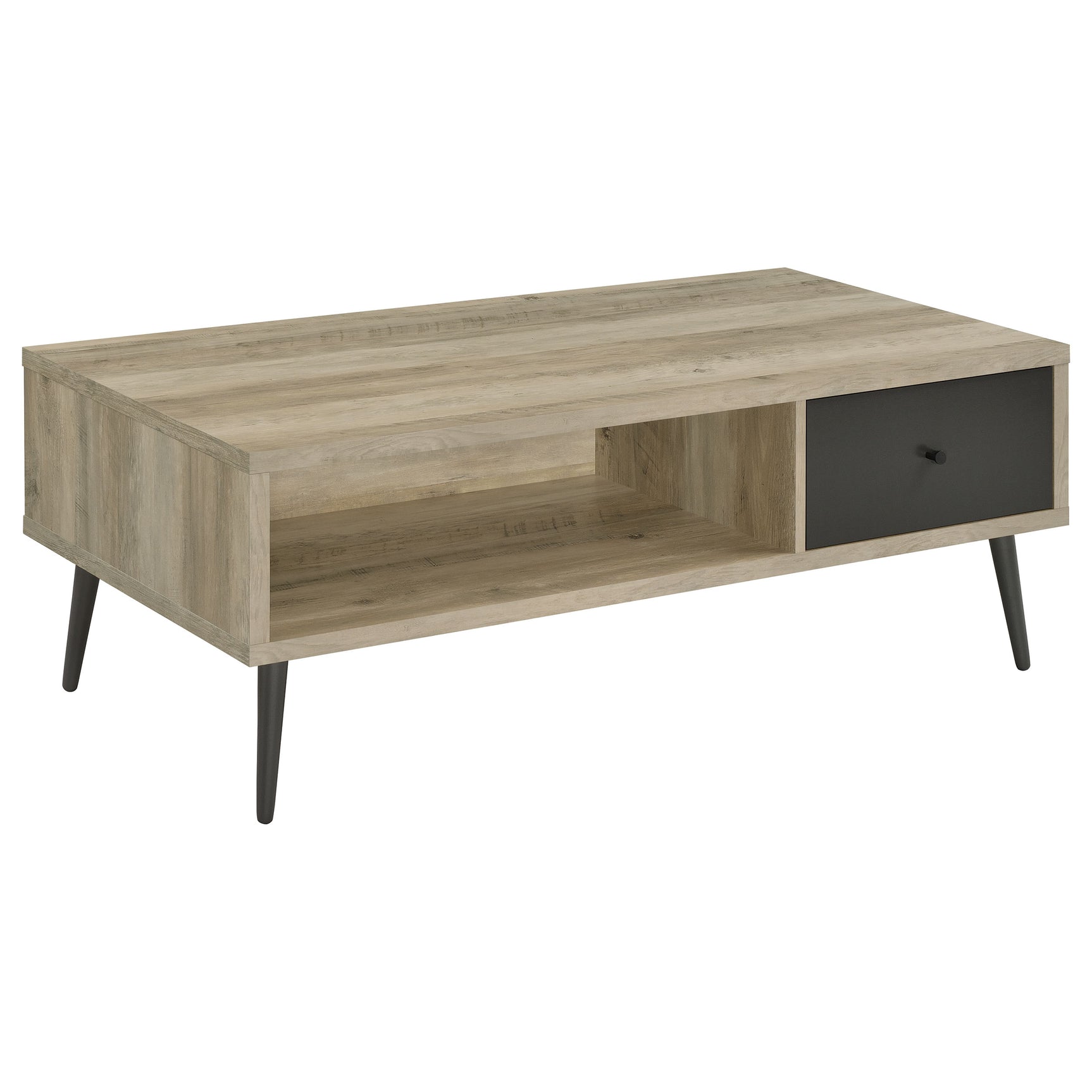 Tampa Furniture Outlet - Coaster - Welsh 1-drawer Engineered Wood Coffee Table Distressed Pine - 701038