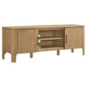 Tampa Furniture Outlet - Coaster - Rowe 65-inch 2-door Wood TV Stand Media Console Light Oak - 701652