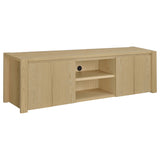 Tampa Furniture Outlet - Coaster - Laurelton 78-inch 4-door TV Stand Media Console Light Oak - 701653