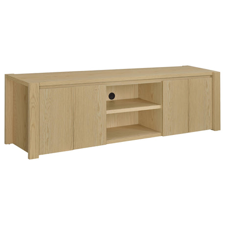 Tampa Furniture Outlet - Coaster - Laurelton 78-inch 4-door TV Stand Media Console Light Oak - 701653