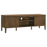 Tampa Furniture Outlet - Coaster - Thori 63-inch 2-door TV Stand Media Console Dark Brown - 701672