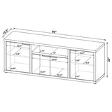 Tabby 4-door Engineered Wood 60-inch TV Stand Mango - Tampa Furniture Outlet