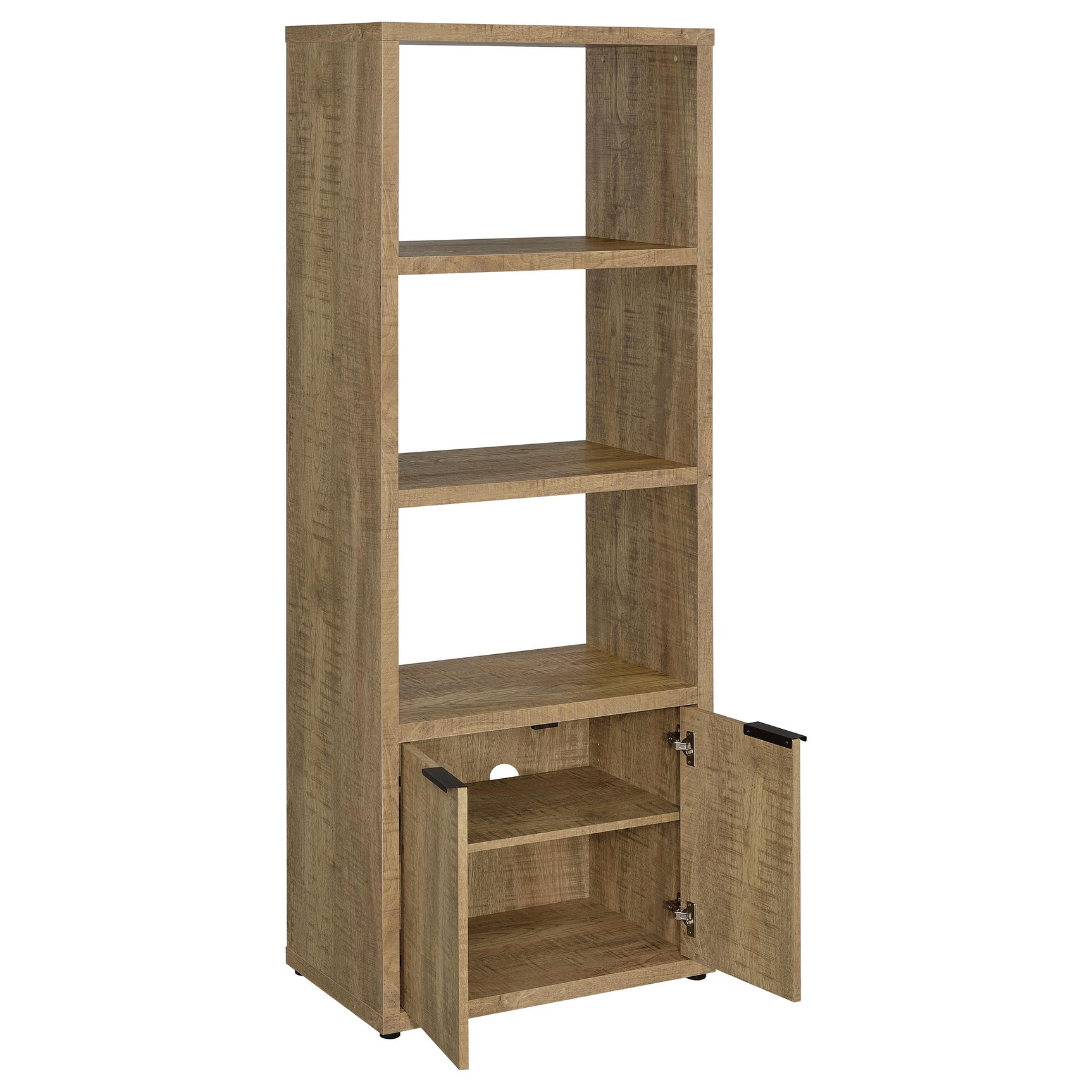 Tabby 3-shelf Engineered Wood Media Tower Mango - Tampa Furniture Outlet