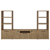 Tabby 3-shelf Engineered Wood Media Tower Mango - Tampa Furniture Outlet