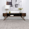 Tampa Furniture Outlet - Coaster - Valna Wood 71-inch TV Stand with Sliding Doors Walnut - 701713