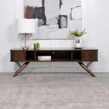 Tampa Furniture Outlet - Coaster - Valna Wood 71-inch TV Stand with Sliding Doors Walnut - 701713