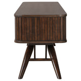 Valna Wood 71-inch TV Stand with Sliding Doors Walnut - Tampa Furniture Outlet