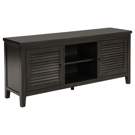 Tampa Furniture Outlet - Coaster - Concord 2-door 60-inch TV Stand Console Distressed Java - 701782