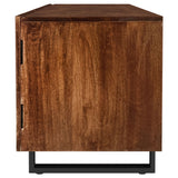 Trask 86-inch Wood TV Stand Media Console Mango Brown - Tampa Furniture Outlet