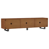 Trask 86-inch Wood TV Stand Media Console Mango Brown - Tampa Furniture Outlet