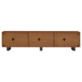 Trask 86-inch Wood TV Stand Media Console Mango Brown - Tampa Furniture Outlet