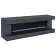 Tampa Furniture Outlet - Coaster - Mallory TV Stand Fireplace Console Bluetooth Speaker Grey High Gloss - 701823