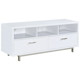 Tampa Furniture Outlet - Coaster - Casey 2-drawer Engineered Wood 60-inch TV Stand White - 701972