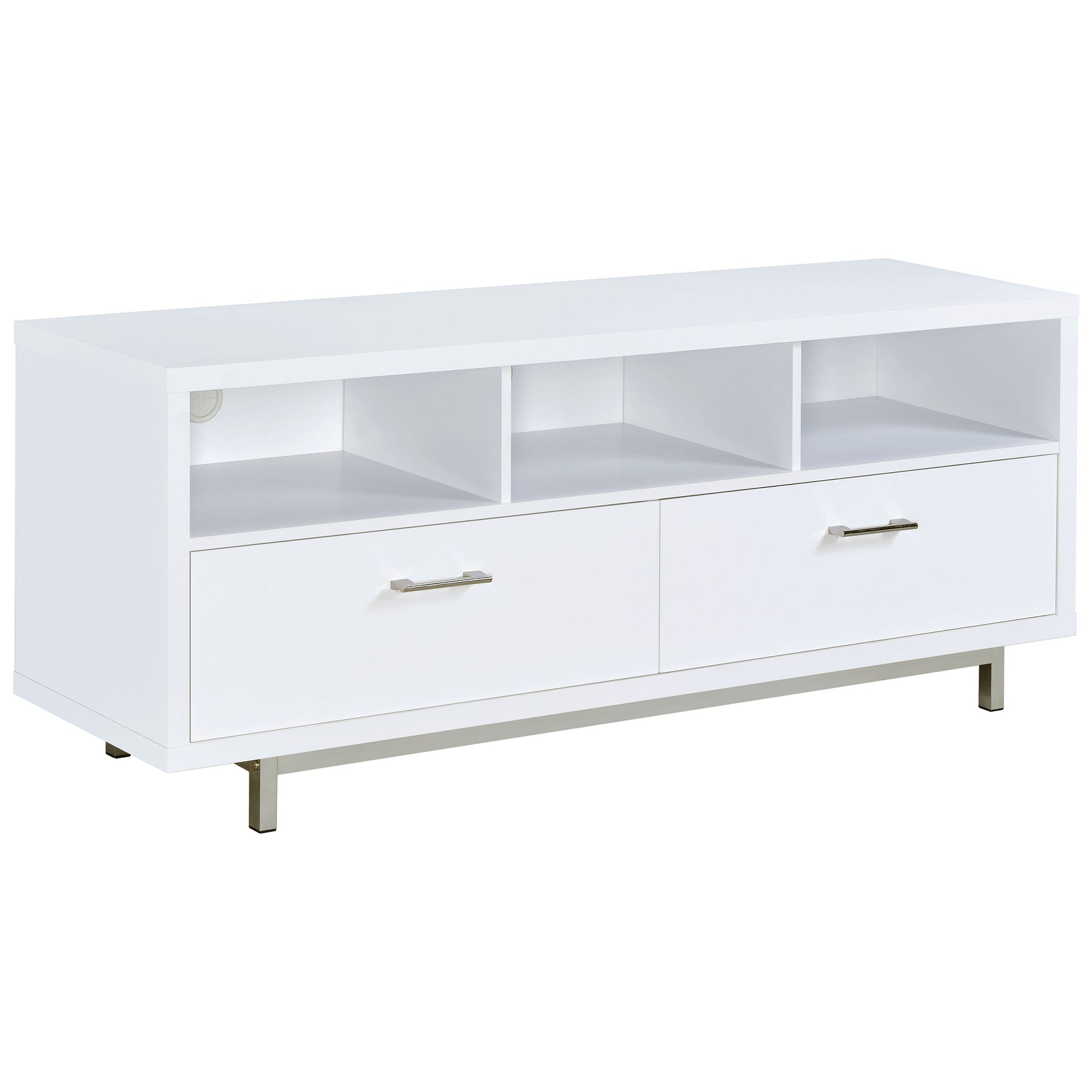 Tampa Furniture Outlet - Coaster - Casey 2-drawer Engineered Wood 60-inch TV Stand White - 701972