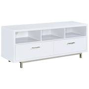 Tampa Furniture Outlet - Coaster - Casey 2-drawer Engineered Wood 60-inch TV Stand White - 701972