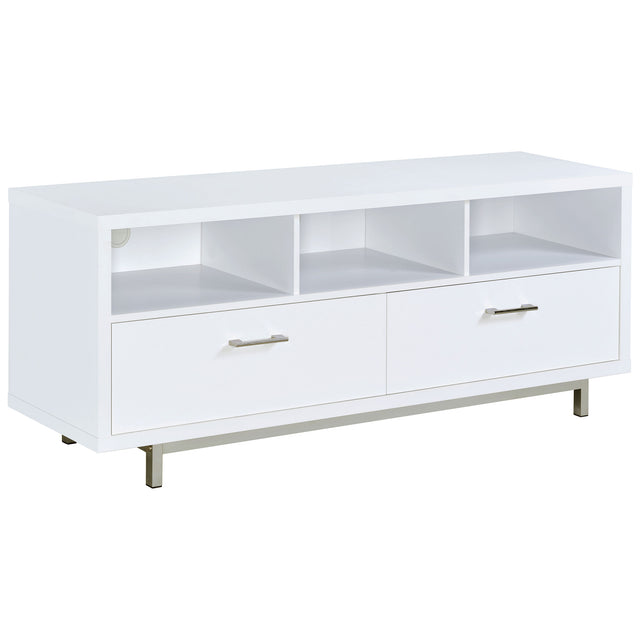 Tampa Furniture Outlet - Coaster - Casey 2-drawer Engineered Wood 60-inch TV Stand White - 701972