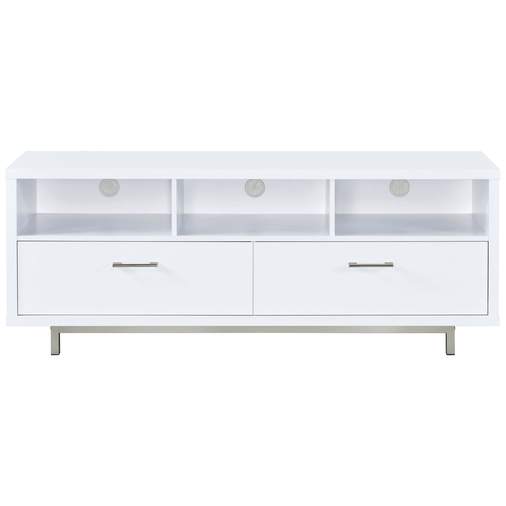 Casey 2-drawer Engineered Wood 60-inch TV Stand White - Tampa Furniture Outlet