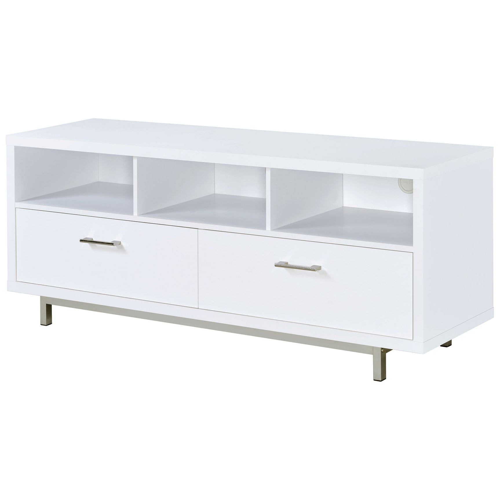 Casey 2-drawer Engineered Wood 60-inch TV Stand White - Tampa Furniture Outlet