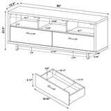 Casey 2-drawer Engineered Wood 60-inch TV Stand White - Tampa Furniture Outlet