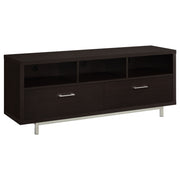 Tampa Furniture Outlet - Coaster - Casey 2-drawer Engineered Wood 60-inch TV Stand Cappuccino - 701973