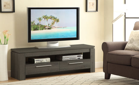 Elkton 2-drawer Engineered Wood 59-inch TV Stand Weathered Grey - Tampa Furniture Outlet