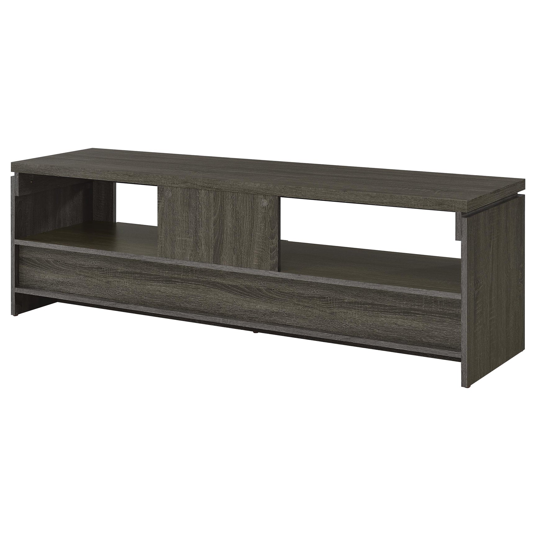 Elkton 2-drawer Engineered Wood 59-inch TV Stand Weathered Grey - Tampa Furniture Outlet