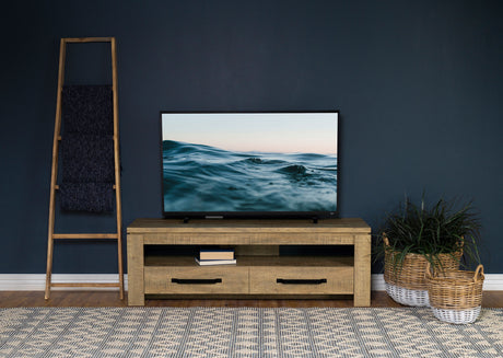 Elkton 2-drawer Engineered Wood 59-inch TV Stand Mango - Tampa Furniture Outlet