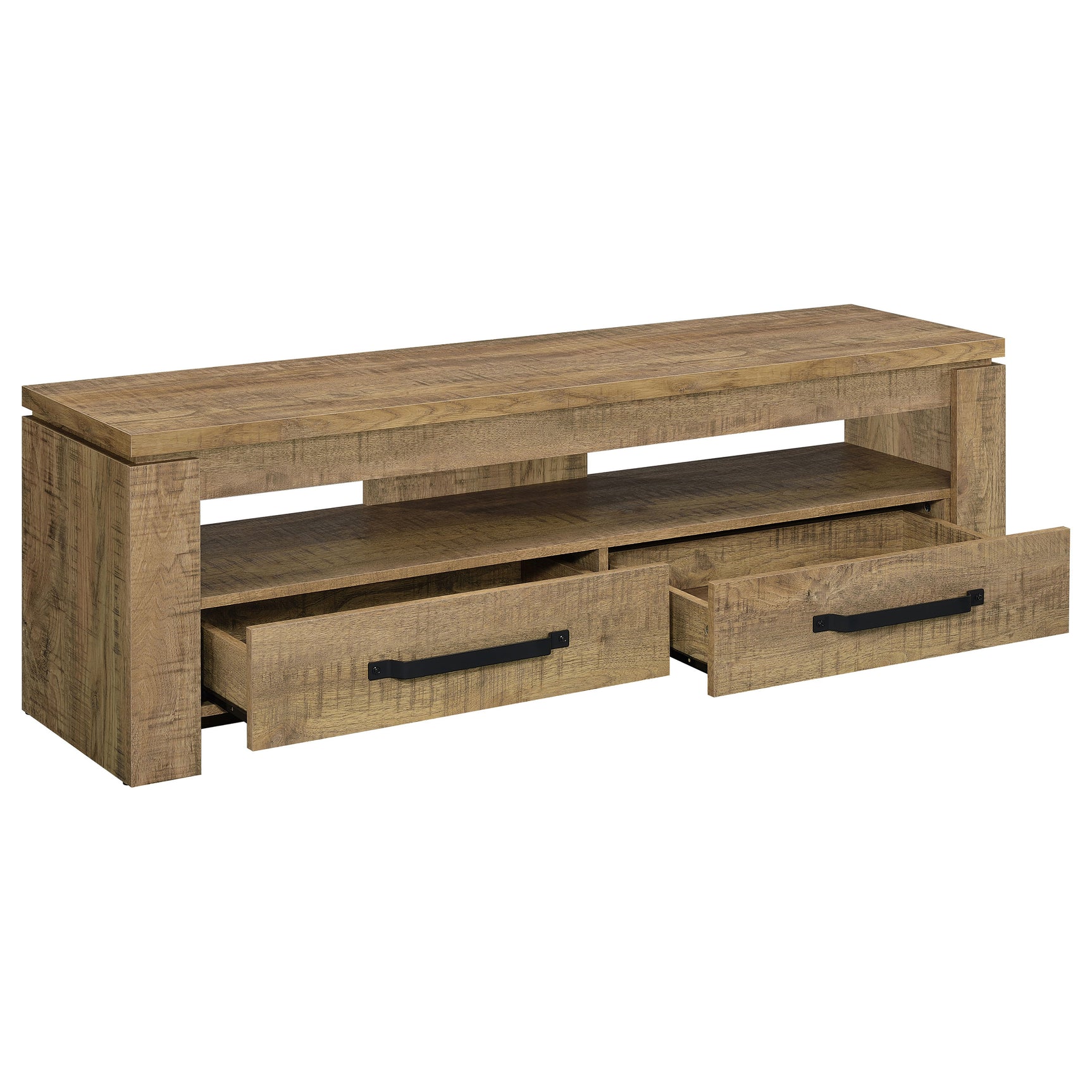 Elkton 2-drawer Engineered Wood 59-inch TV Stand Mango - Tampa Furniture Outlet