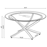 Brooke 3-piece Round Coffee and End Table Set Chrome - Tampa Furniture Outlet