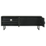Marsden 2-door Mango Wood 70-inch TV Stand Charcoal Black - Tampa Furniture Outlet